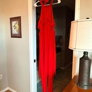 Red Bebe Jumpsuit